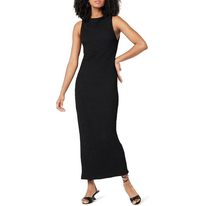 14-high-neck-textured-long-dress-amazon-fashion